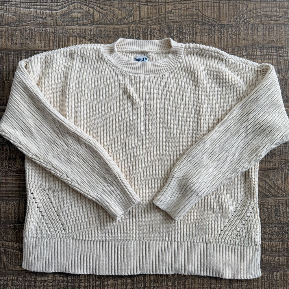 Duluth Trading Company - Cream Ribbed Sweater